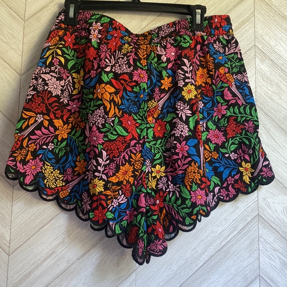 NEW Farm Rio Tropical Garden Linen Blend Shorts floral medium m - Picture 4 of 4